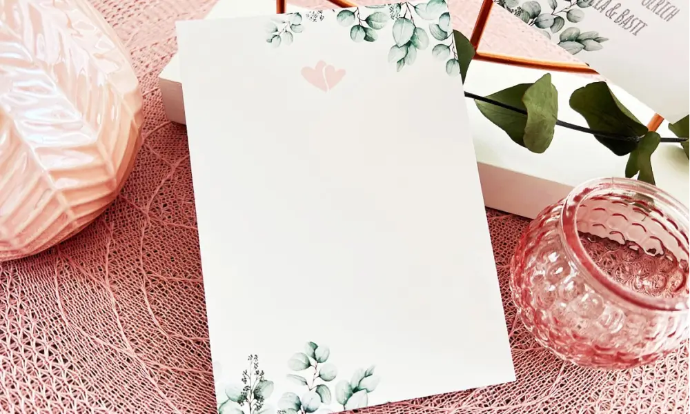 Tischkarten zur Hochzeit Eukalyptus Greenery für Tischnummern Gästenamen