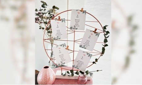 Tischkarten zur Hochzeit  Eukalyptus Greenery für Tischnummern Gästenamen