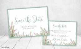 Save the Date Einladung Hochzeit Boho Pampas