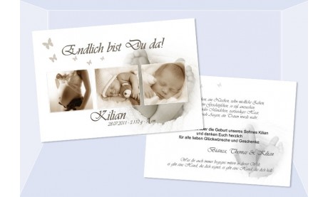 Danksagungskarte Geburt "Kilian"