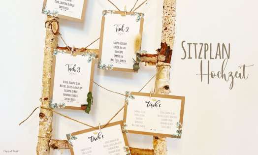 Sitzplan Hochzeit Vintage