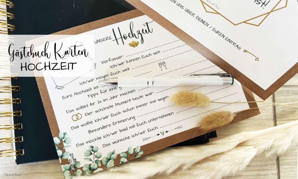 Gästebuch Karten Hochzeit Vintage Kraftpapier Eukalyptus mit Fragen Gästebuch Karten Hochzeit Vintage Kraftpapier Eukalyptus mit Fragen