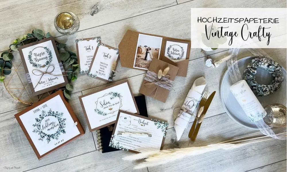 Gästebuch Karten Hochzeit ❤ Vintage Kraftpapier