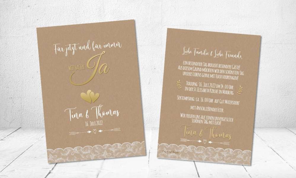 Einladungskarten Hochzeit Kraftpapier Einladungskarten Hochzeit Kraftpapier