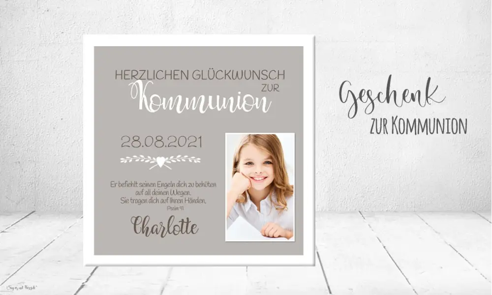 Geschenk Konfirmation Kommunion ♥ Leinwand