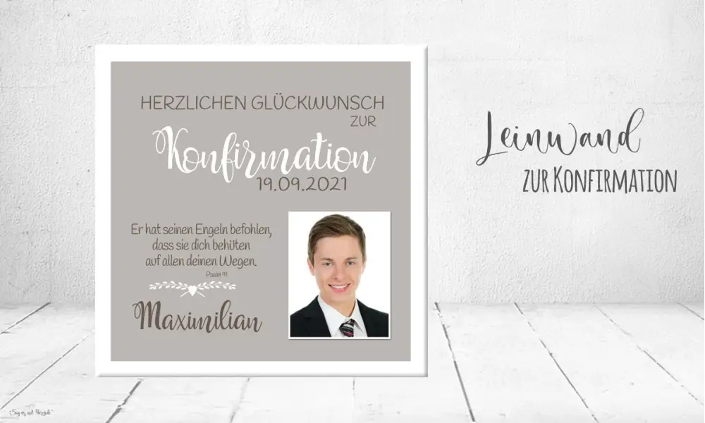 Geschenk Konfirmation Kommunion ♥ Leinwand
