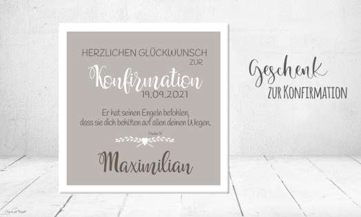 Geschenk Konfirmation Kommunion ♥ Leinwand