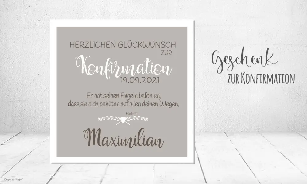 Geschenk Konfirmation Kommunion ♥ Leinwand
