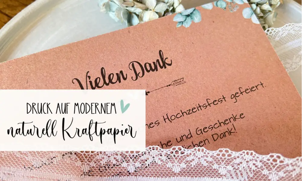 Dankeskarten Vintage Hochzeit Postkarte mit Foto