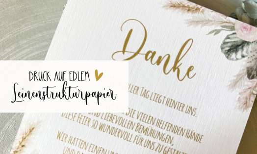 Danksagungskarten Boho Hochzeit quadratisch Collage