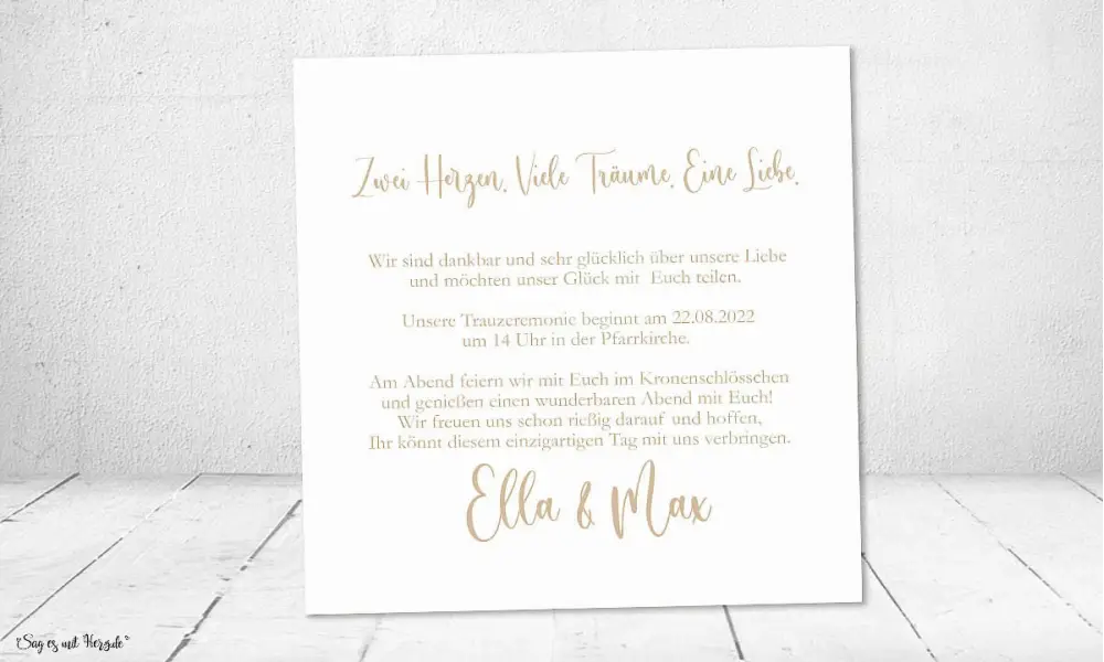 Einladungskarten Bohemian Hochzeit quadratisch