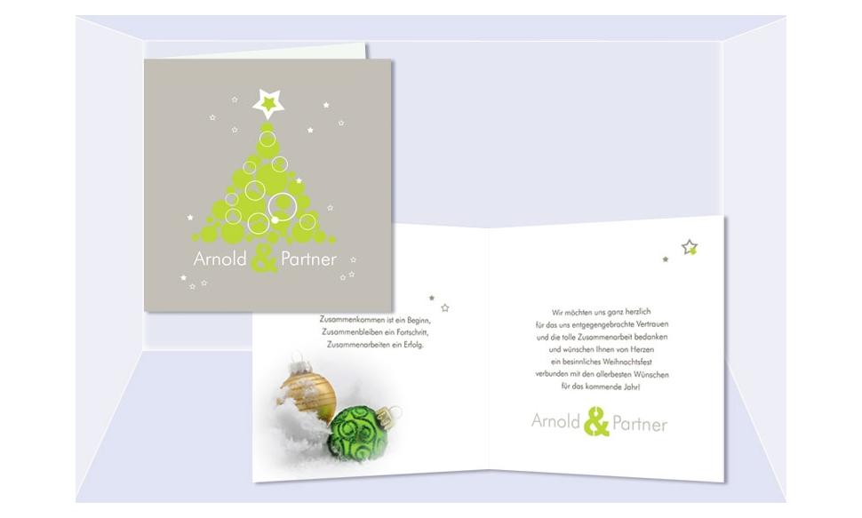 Weihnachtskarte, Karte Weihnachten geschäftlich "Tannenbaum"