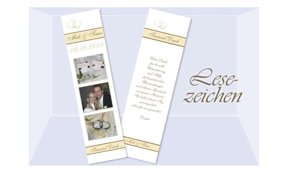 Lesezeichen Hochzeit, 5x20 cm, weiß Lesezeichen Hochzeit, 5x20 cm, weiß