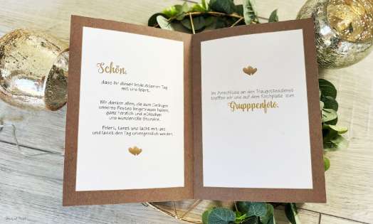 Kirchenheft Hochzeit Kraftpapier Vintage Eukalyptus Spitze