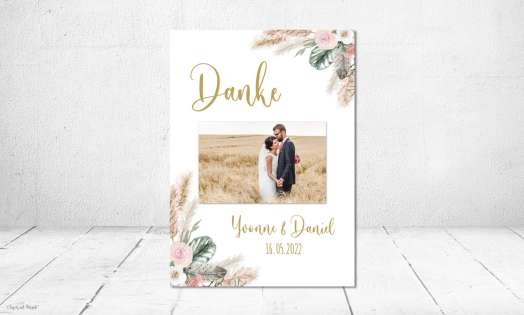 Danksagung Hochzeit Boho