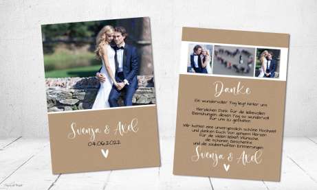 Dankeskarten Hochzeit Postkarte