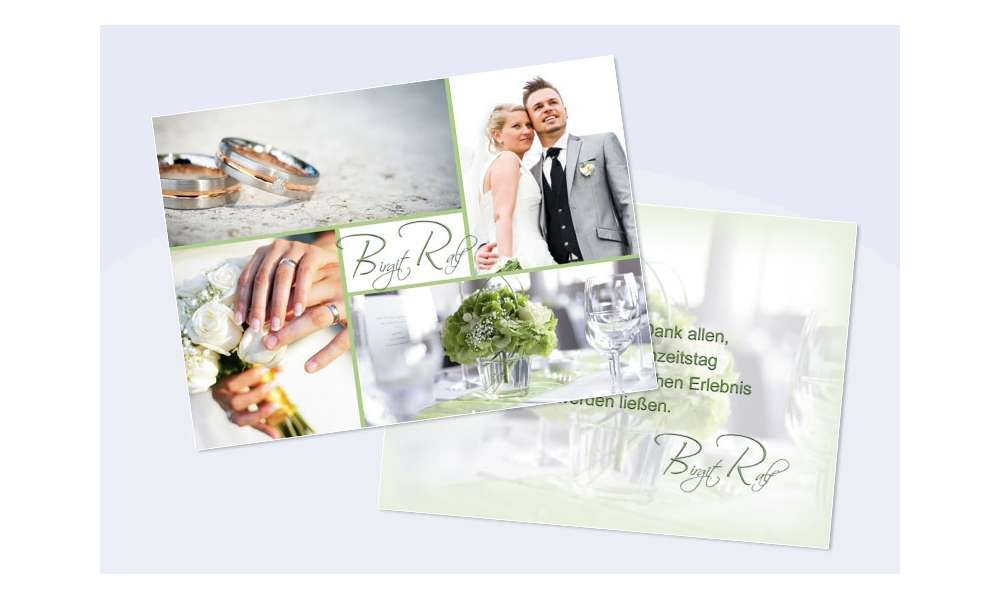 Danksagungskarte, Karte Hochzeit, romantisch