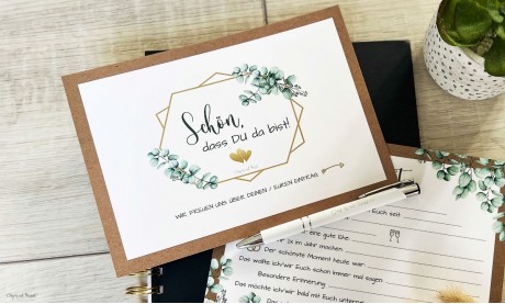 Gästebuch Karten Hochzeit Schön dass du da bist