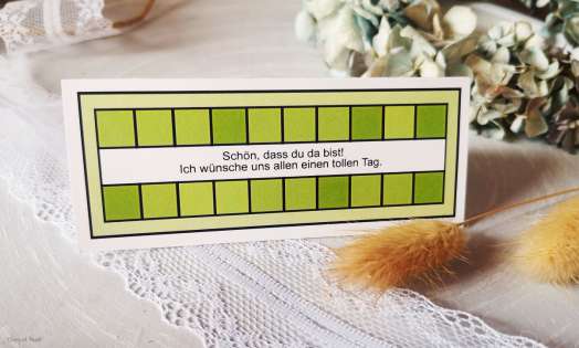 Platzkarte Geburtstag grün Klappkarte
