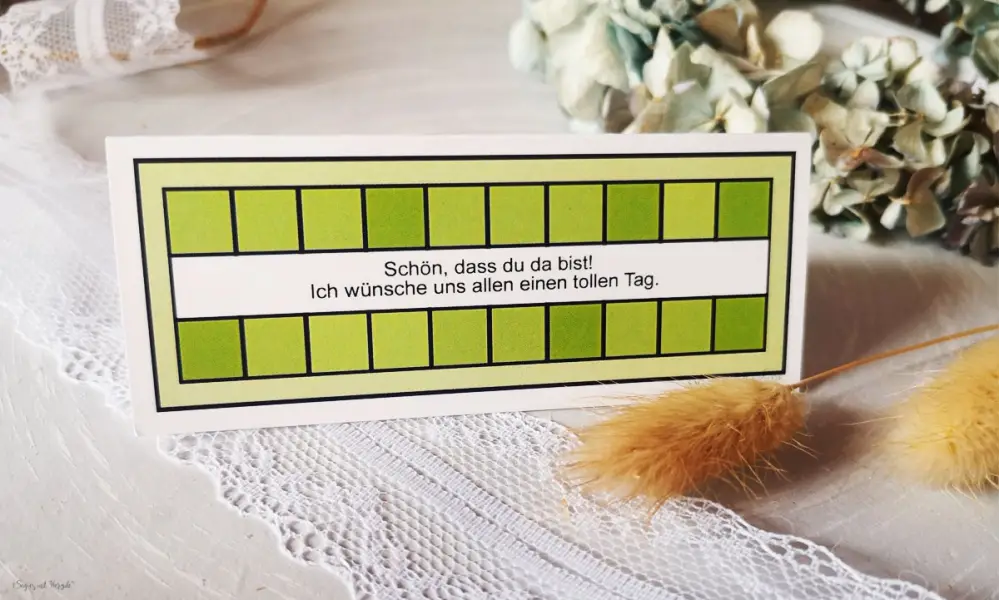 Platzkarte Geburtstag grün Klappkarte