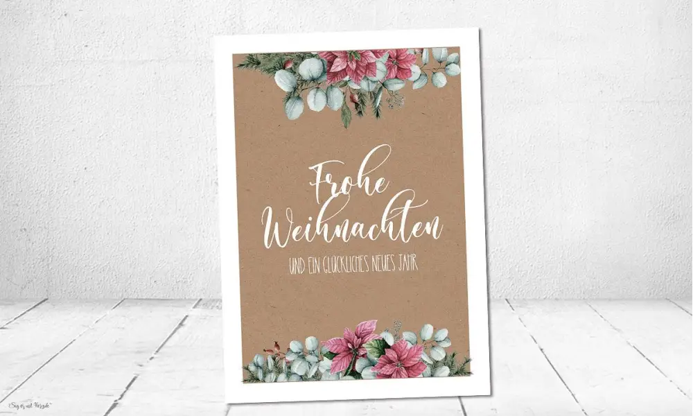 Firmen Weihnachtskarte mit Logo modern