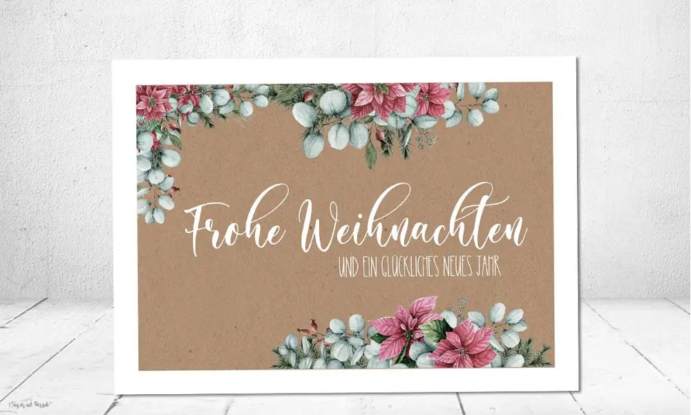 Firmen Weihnachtskarte mit Logo modern