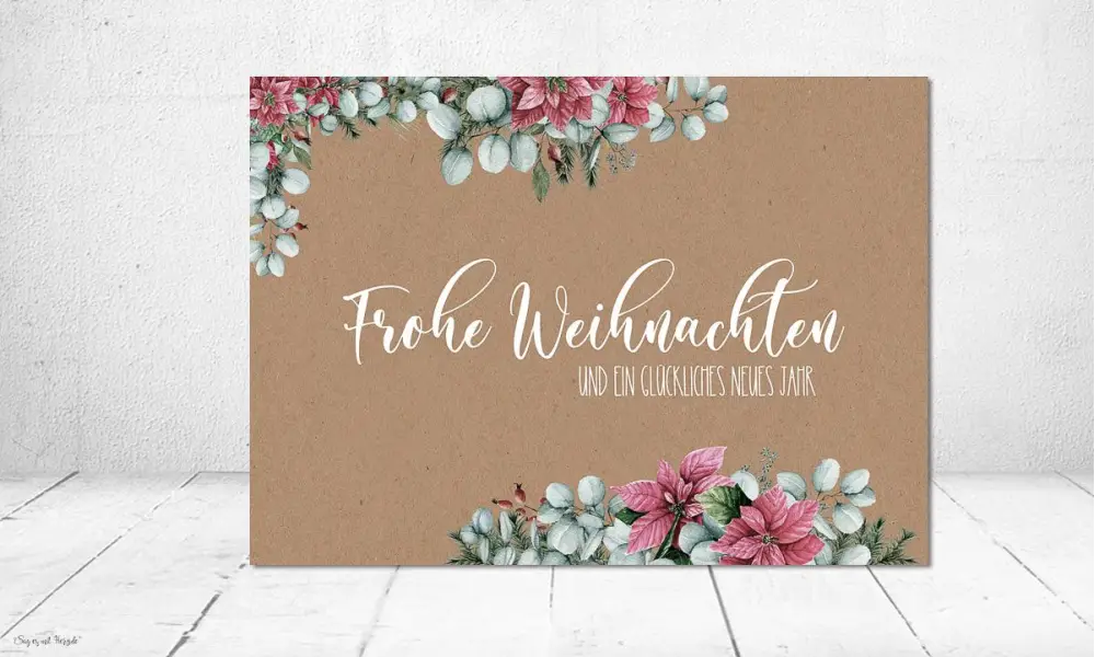 Firmen Weihnachtskarte mit Logo modern