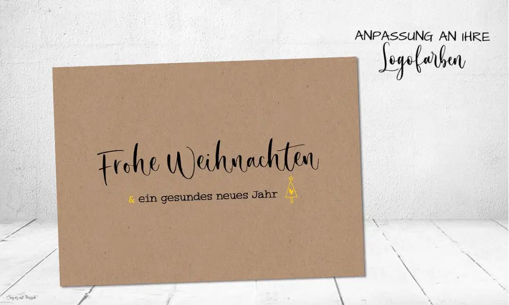 Geschäftliche Weihnachtskarte nachhaltig