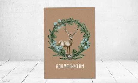 Weihnachtskarte geschäftlich individuell mit Firmenlogo gestalten lassen