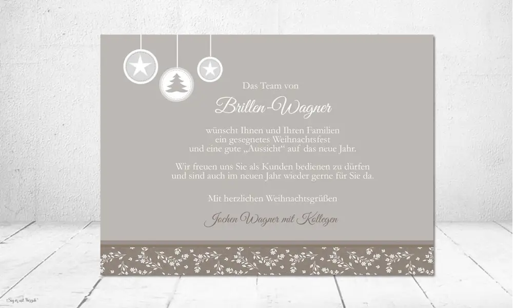 Weihnachtskarten geschäftlich Vintage Look nachhaltig modern