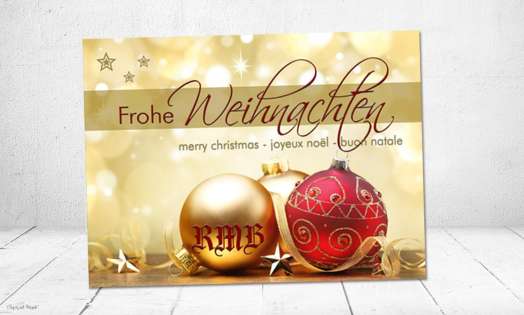 Firmen Weihnachtskarte, Weihnachtsgrüße geschäftlich