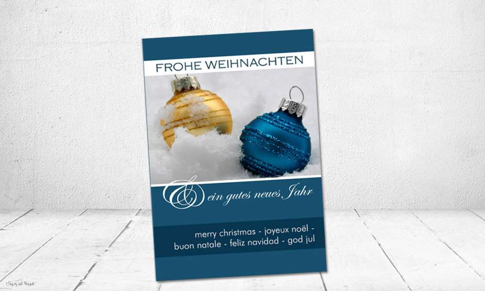 Firmen Weihnachtskarten geschäftlich mit Logo