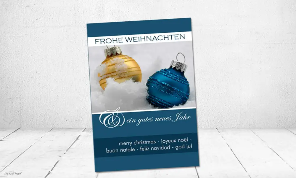 Firmen Weihnachtskarten geschäftlich mit Logo