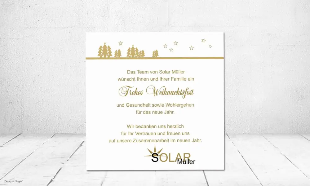 Firmen Weihnachtskarten geschäftlich mit Logo