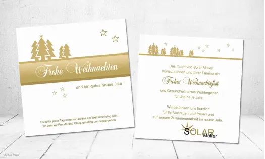 Firmen Weihnachtskarten geschäftlich mit Logo