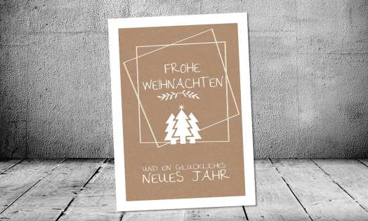 Firmen Weihnachtskarten geschäftlich mit Logo
