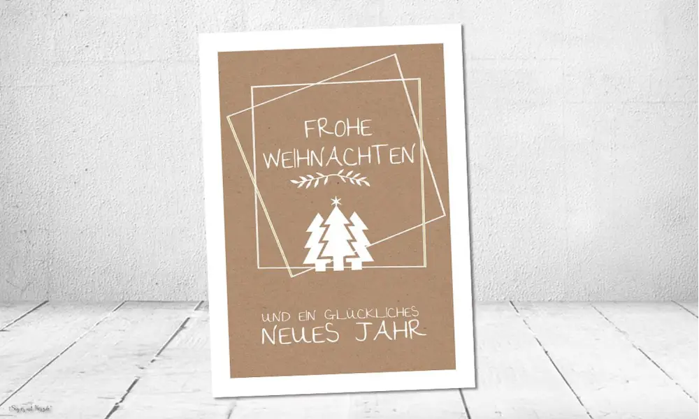 Firmen Weihnachtskarte - Kraftpapier individuell gestalten lassen