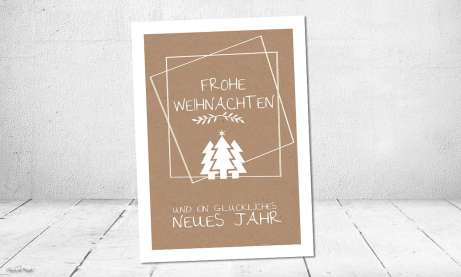 Firmen Weihnachtskarte - Kraftpapier individuell gestalten lassen