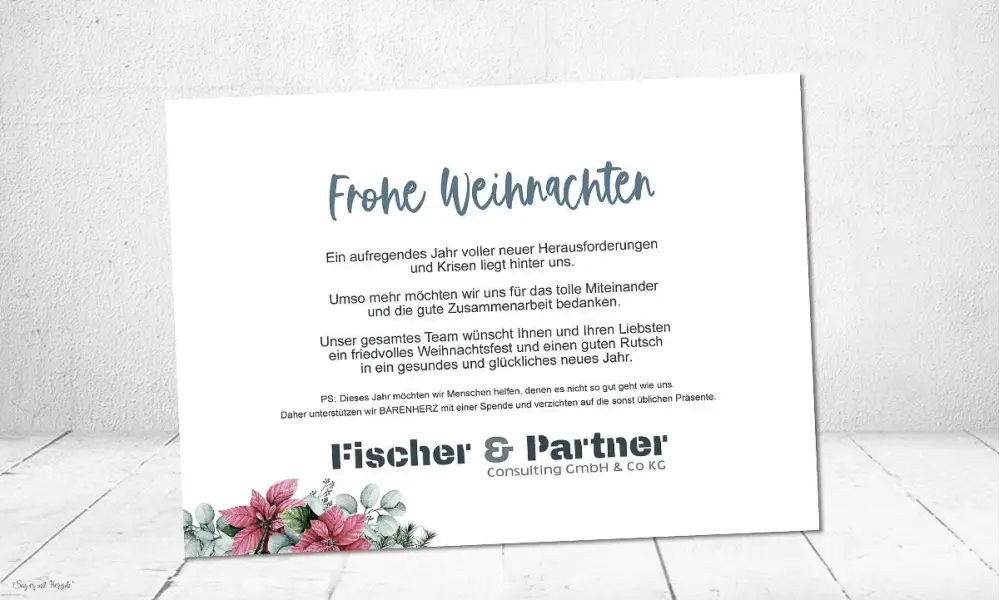 Weihnachtskarte geschäftlich Winterworld