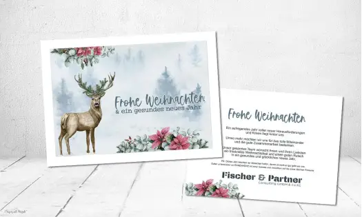 Weihnachtskarte geschäftlich Winterworld