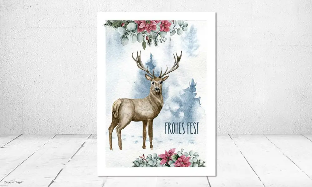 Weihnachtskarte geschäftlich Winterworld