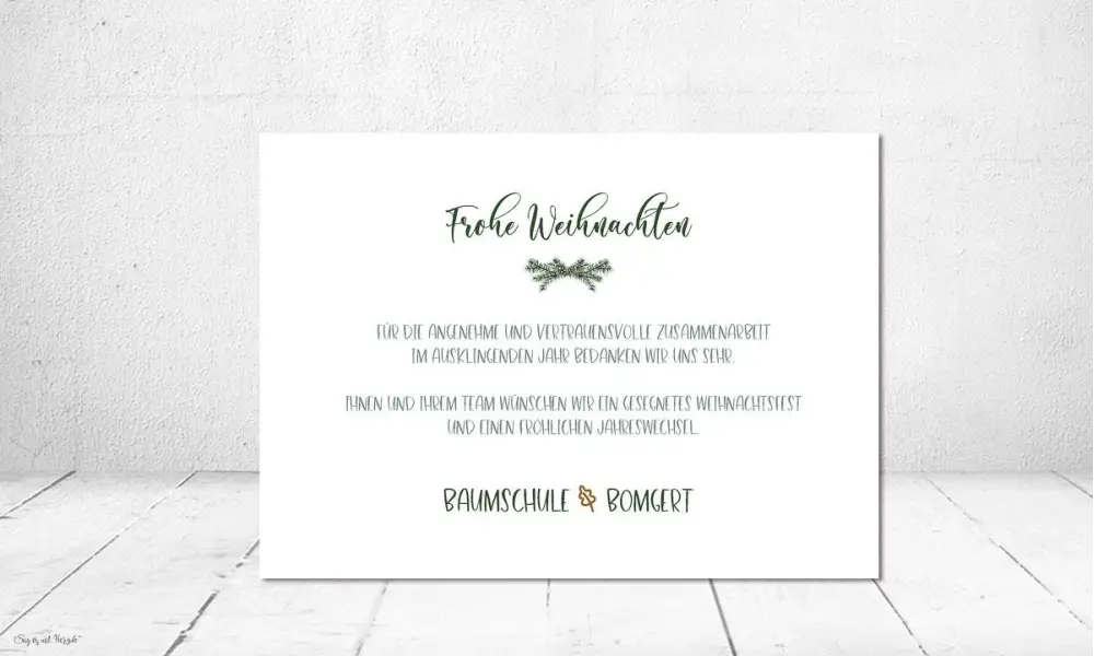 Weihnachtskarte geschäftlich Postkarte