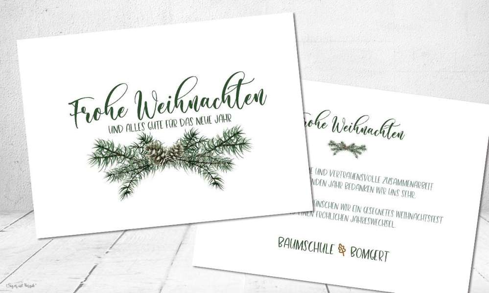 Weihnachtskarte geschäftlich Postkarte