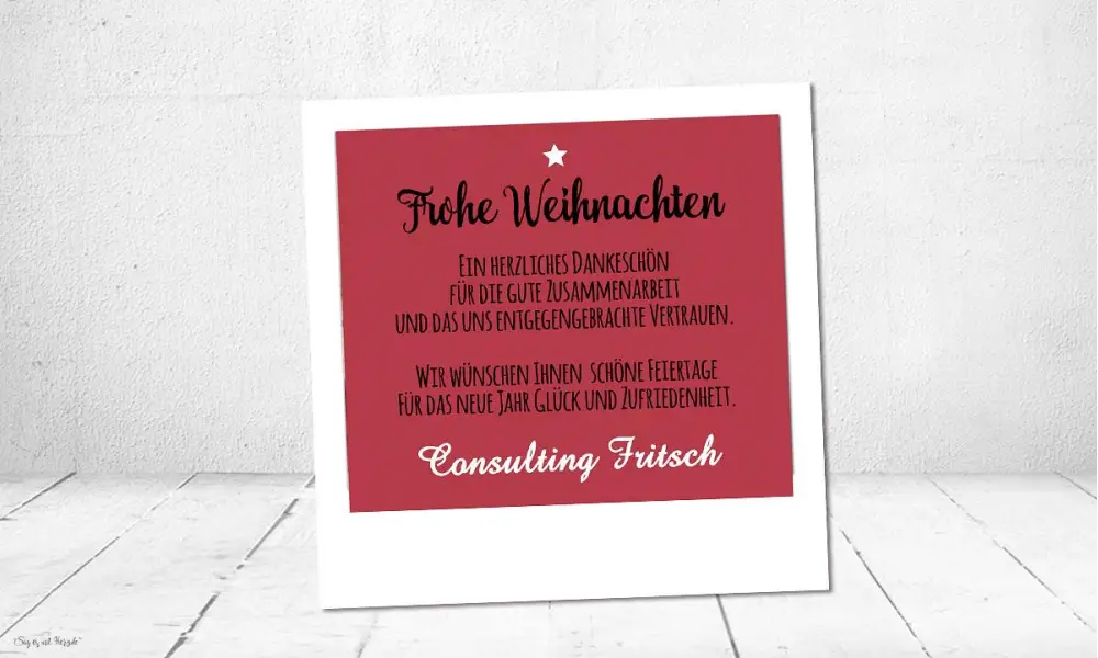 Weihnachtskarte geschäftlich rote Kugeln