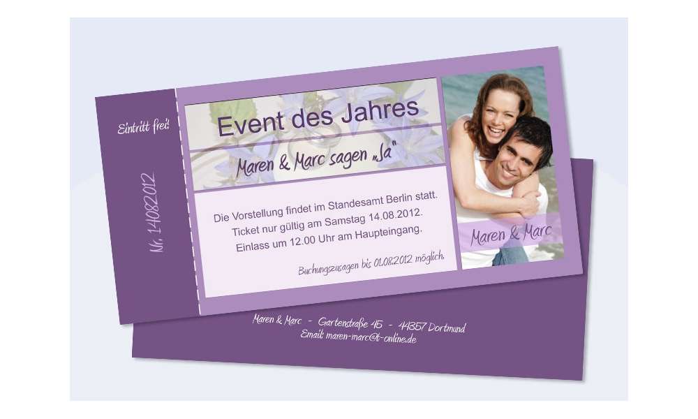 Einladungskarte, Karte Hochzeit, VIP Einladung