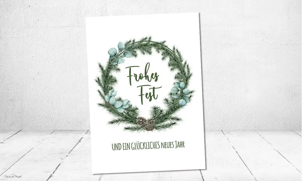 Firmen Weihnachtsgruß Tannenkranz