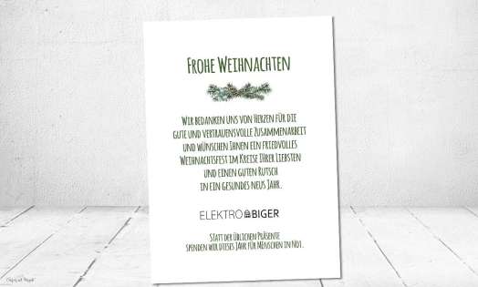 Firmen Weihnachtsgruß Tannenkranz