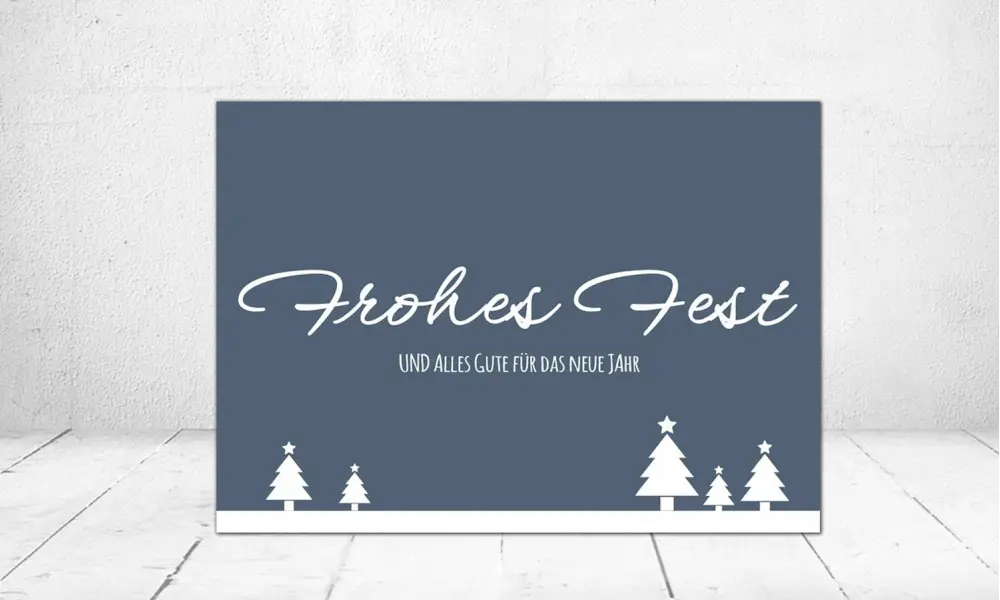 Firmen Weihnachtskarte Kraftpapier