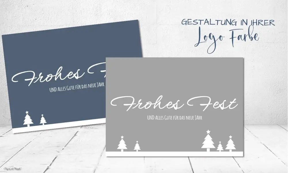 Firmen Weihnachtskarte Kraftpapier