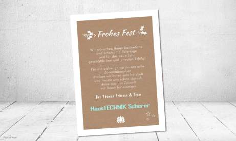 Weihnachtskarte geschäftlich nachhaltig